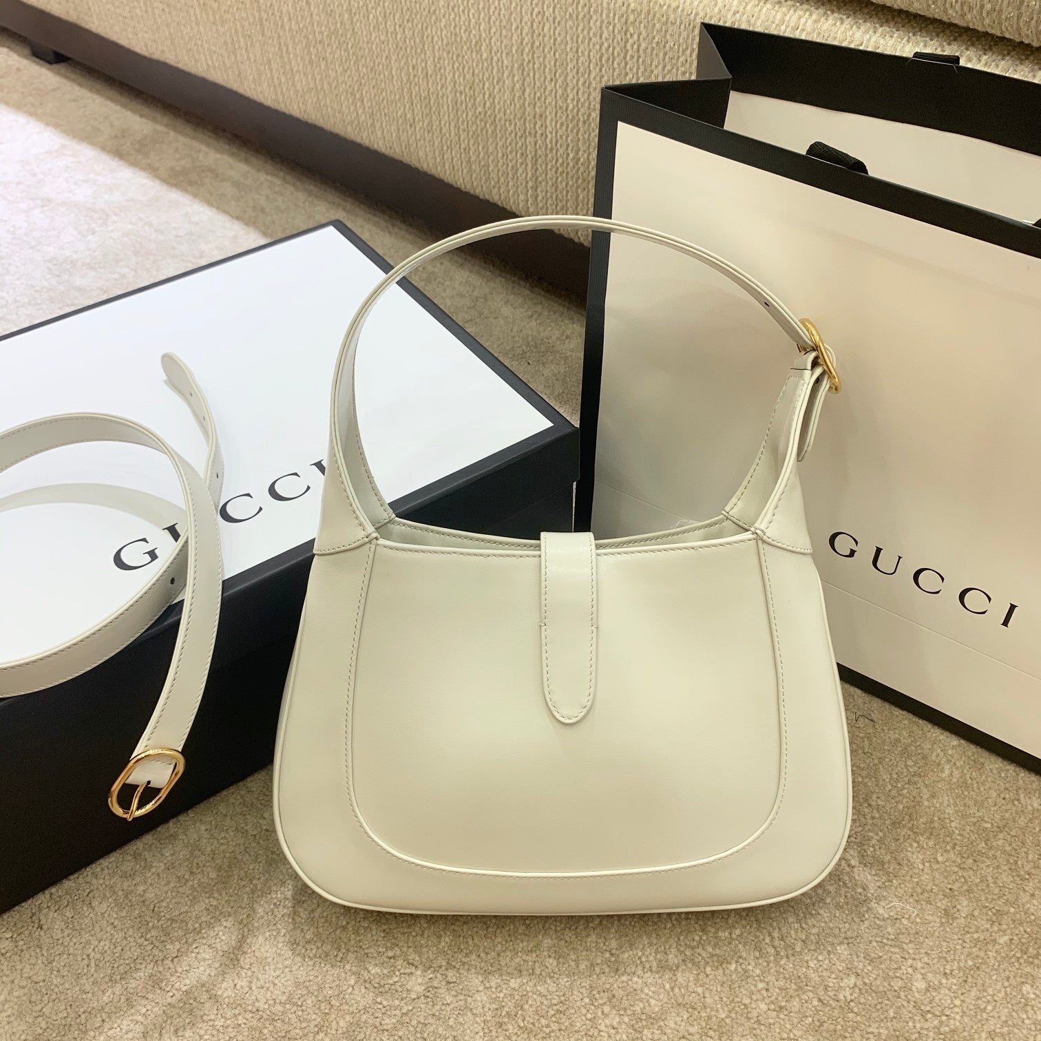 Glami Jackie 1961 Small Shoulder Bag White For Women 10.8in/27.5cm Glami 636709 10O0G 9022