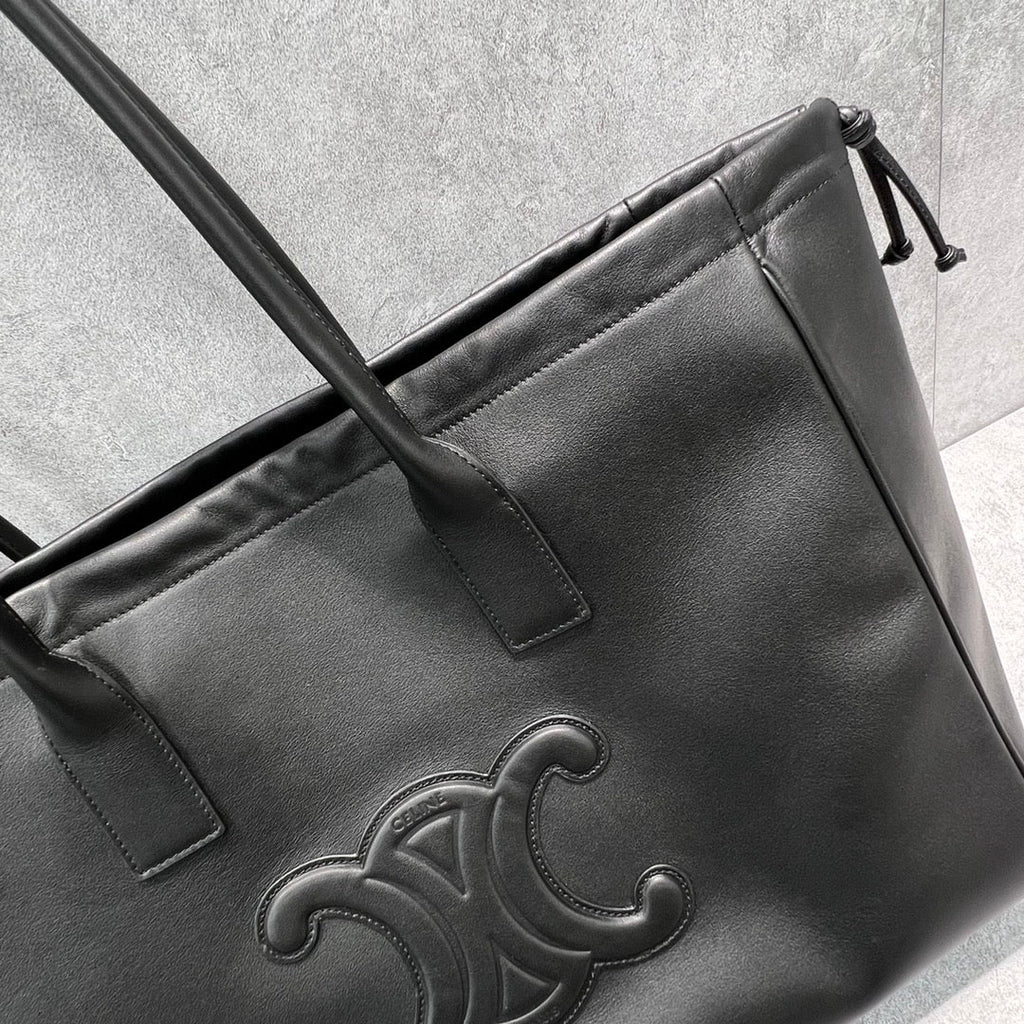 GLAMI Cabas Drawstring Cuir Triomphe Black For Women 17in/44cm 199973DU3.38NO