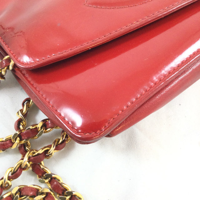 Chanel Patent Leather Wallet on a Chain