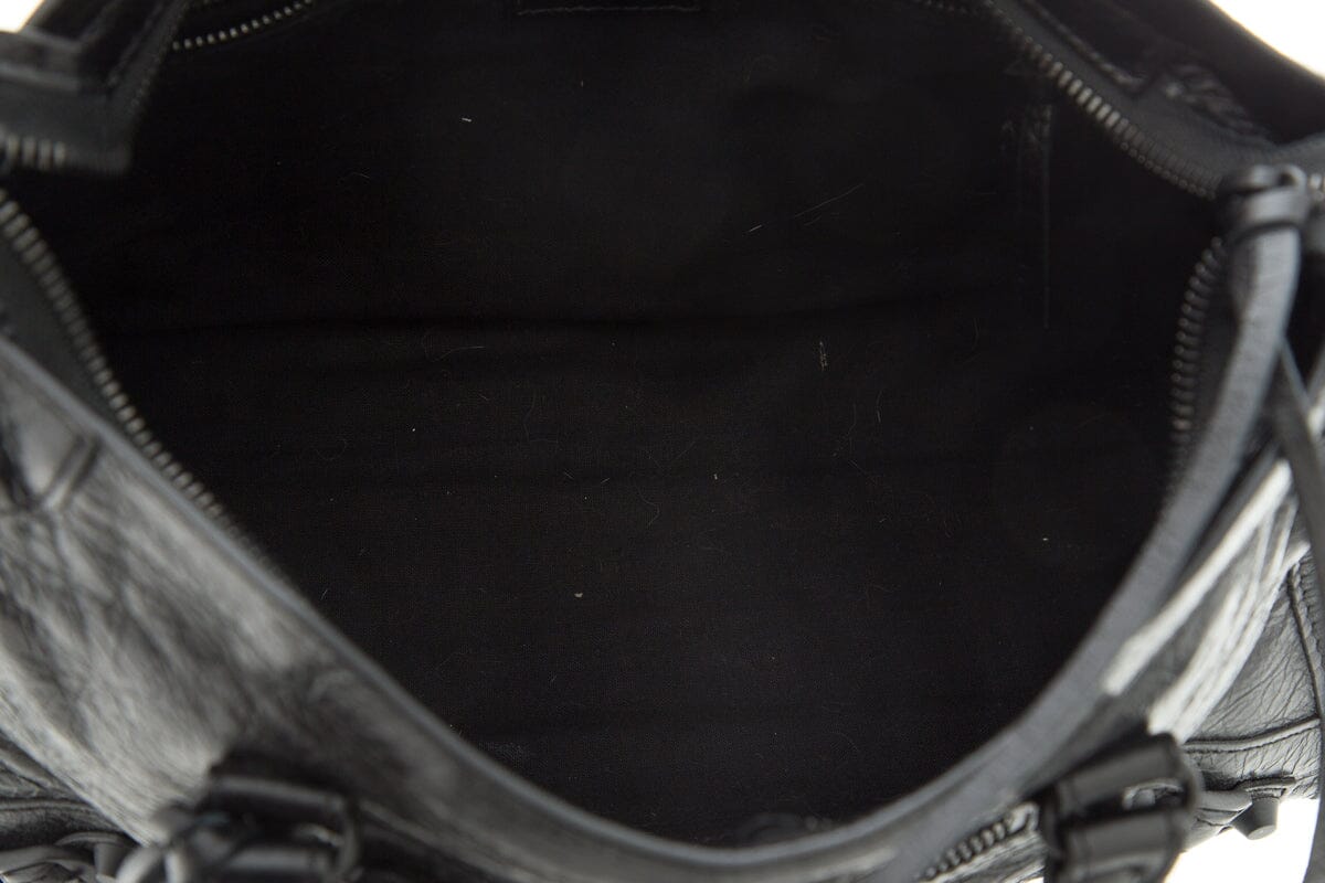 Balenciaga Black City Classic Studs Leather Handbag