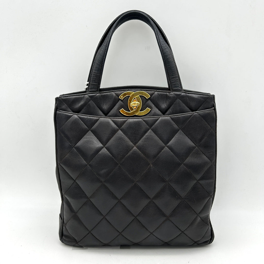 Chanel Black Caviar Leather Tote Bag LA6332