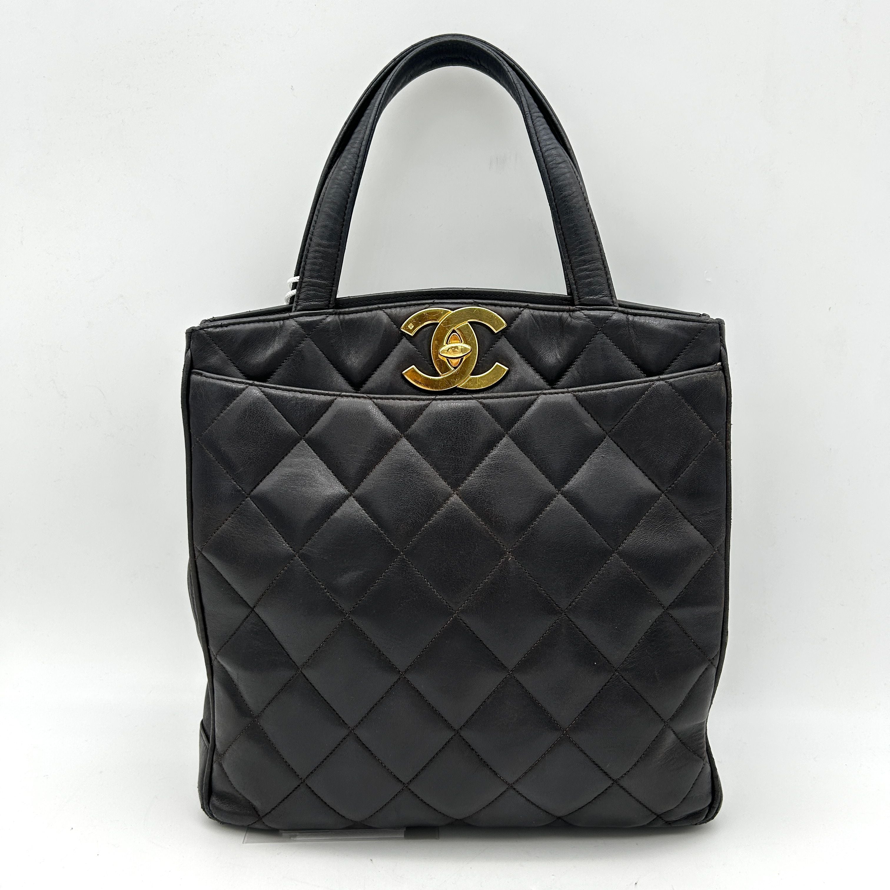 Chanel Black Caviar Leather Tote Bag LA6332