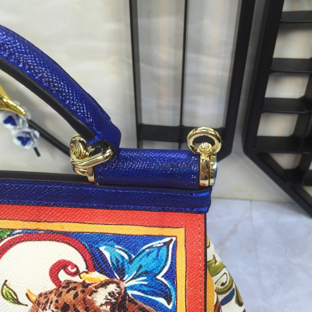 GLAMI 90s Sicily Bag With Logo Print Multicolor For Women 10.2in/26cm GLAMI