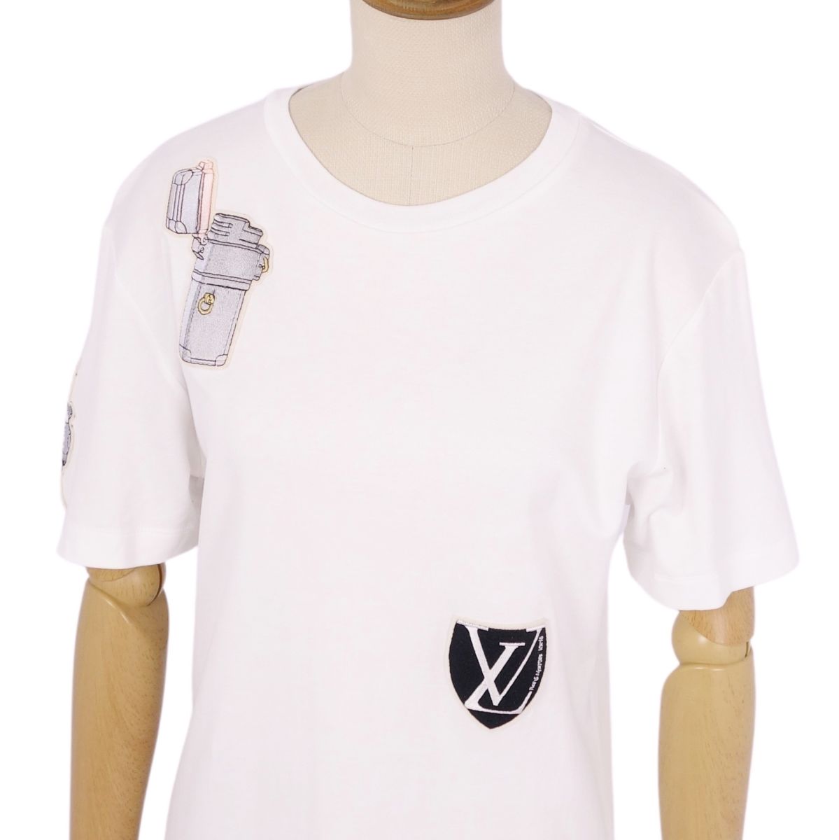 Louis Vuitton One Earrings   y Short Sleeve Wappen Tops  M White