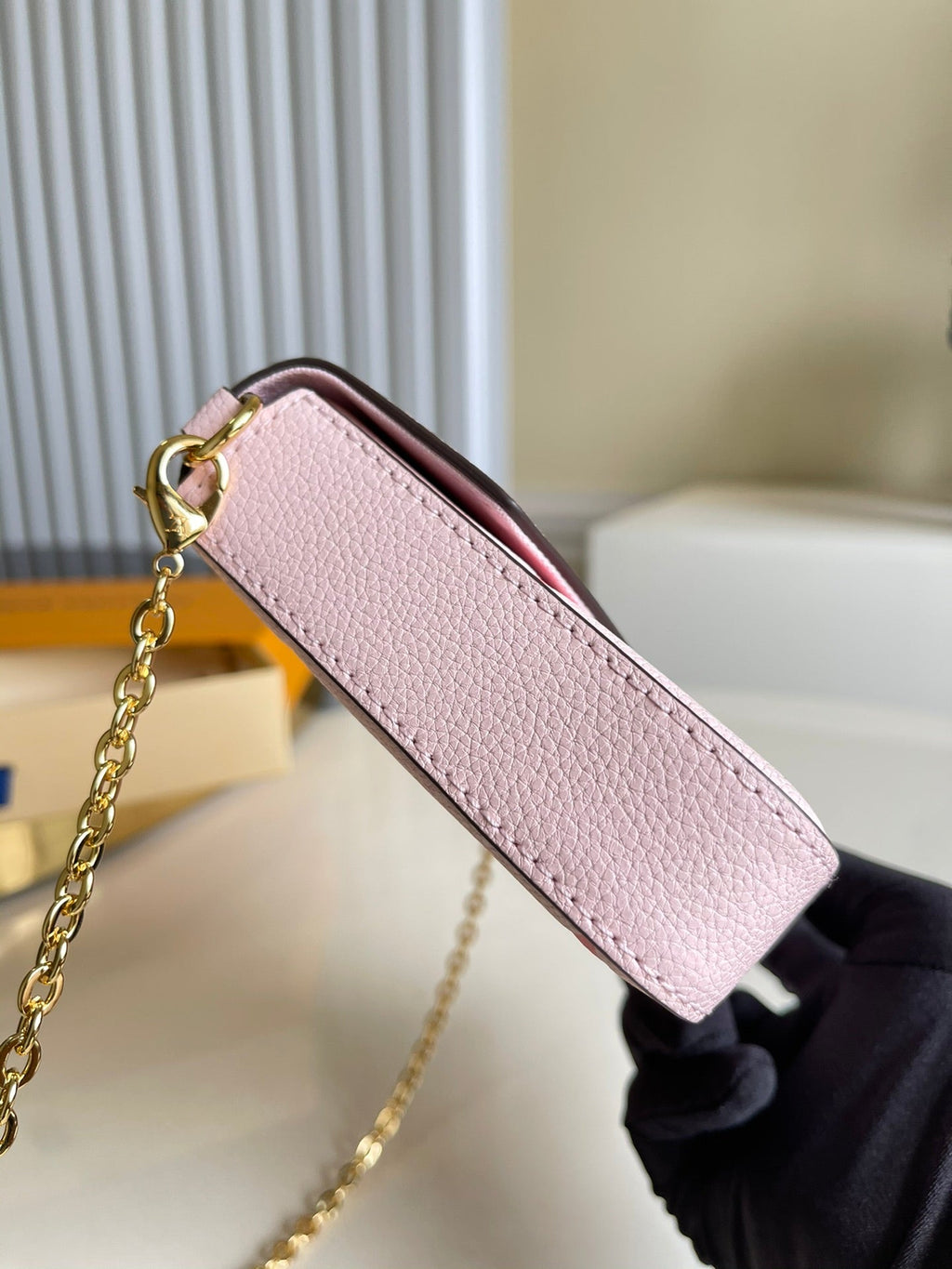 LV Felicie Pochette Monogram Empreinte Pink For Women, WoBags, Shoulder And Crossbody Bags 8.3in/21cm LV M80498