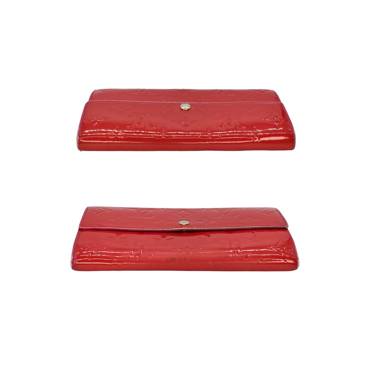 Louis Vuitton Monogram Sarah Vernis Wallet Rose Pop
