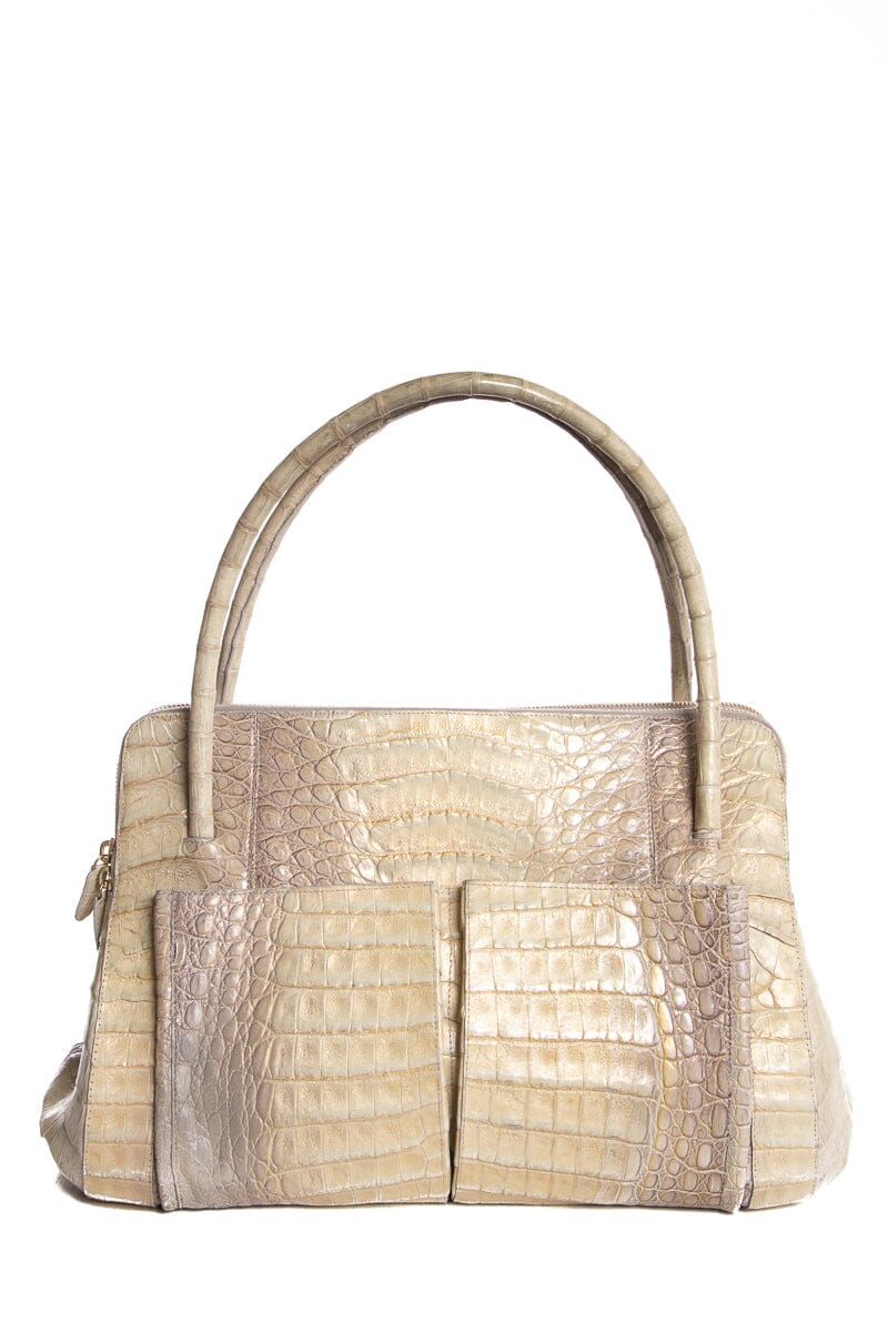Nancy Gonzalez natural Caiman Crocodile Tote