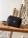CHL Small Vanity Case Gold Hardware Black For Women, Women’s Handbags, Shoulder Bags 5.9in/15cm AS3228 B08008 94305