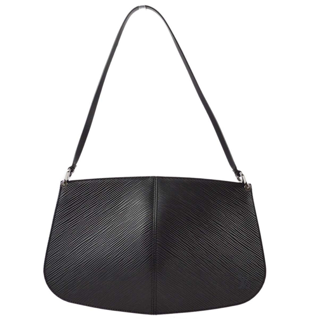 Louis Vuitton 1999 Black Epi Pochette Demi-lune Handbag M52622
