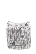 Miu Miu Silver Bandoliera Chain Bucket Bag