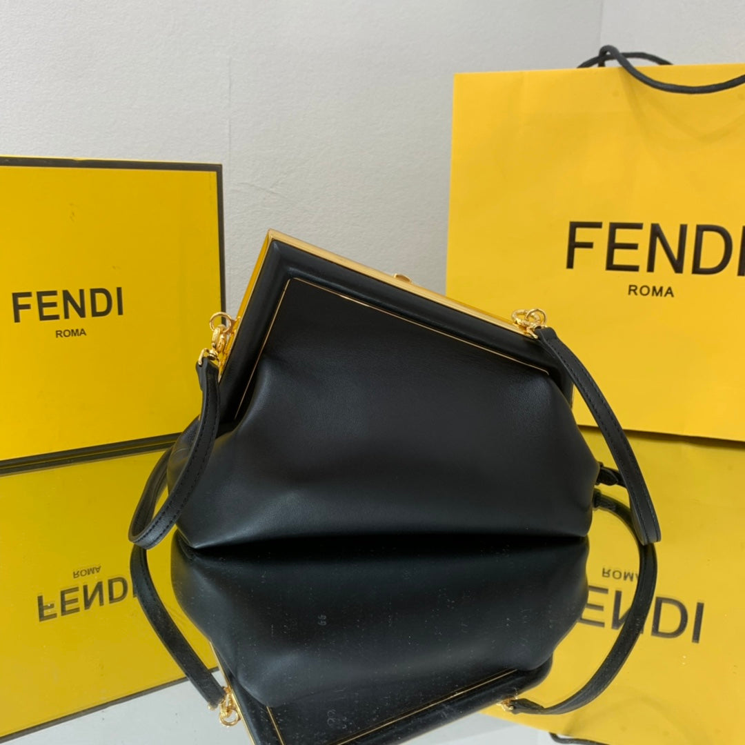 FI First Small Black For Women, HandBags, Shoulder And Crossbody Bags 10.2in/26cm FF 8BP129AGLAMIEF0KUR
