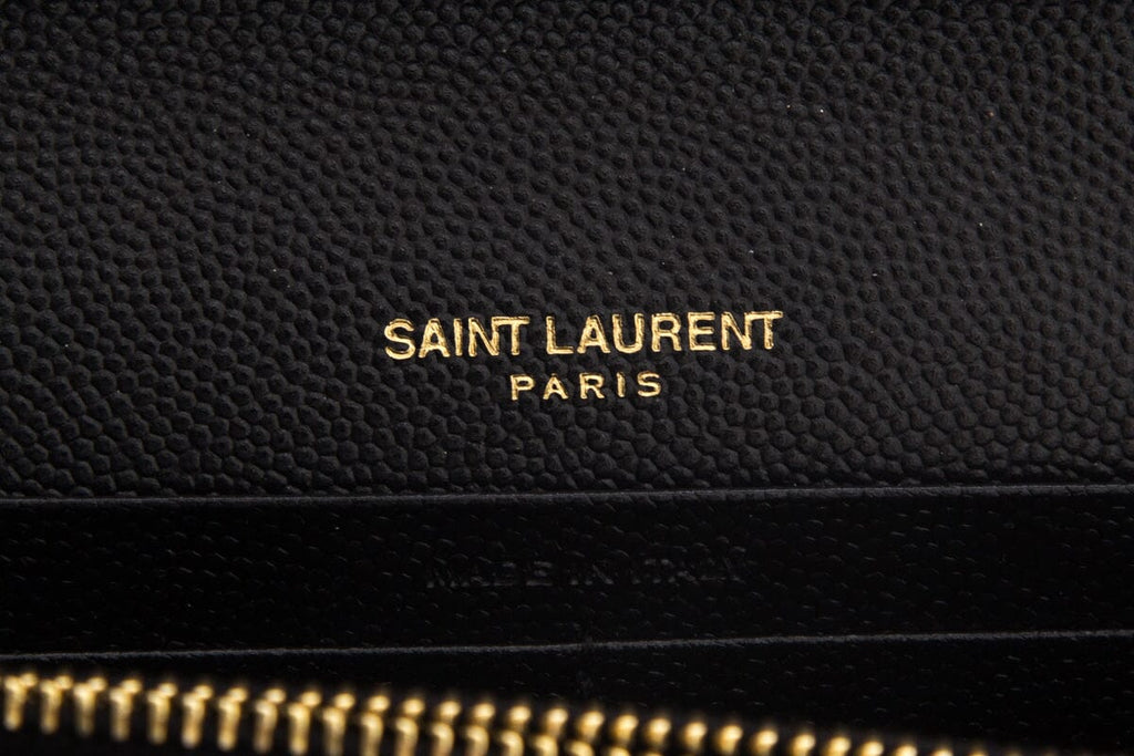 Saint Laurent Black Grain de Poudre Large WOC