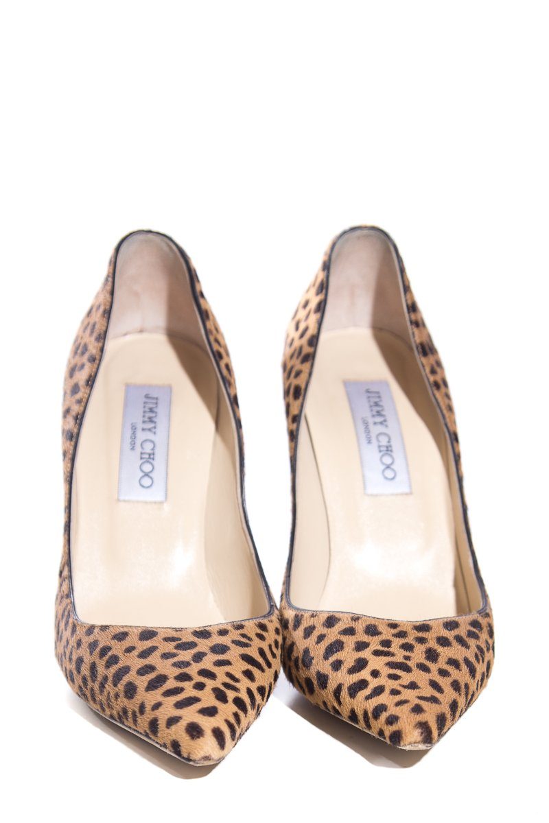 Jimmy Choo Animal Print Pony Hair Heels SZ 36.5