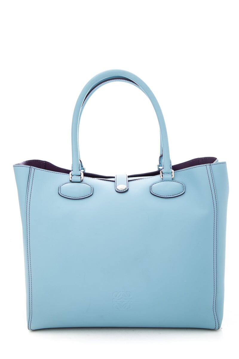 Loewe Blue Leather Tote Handbag