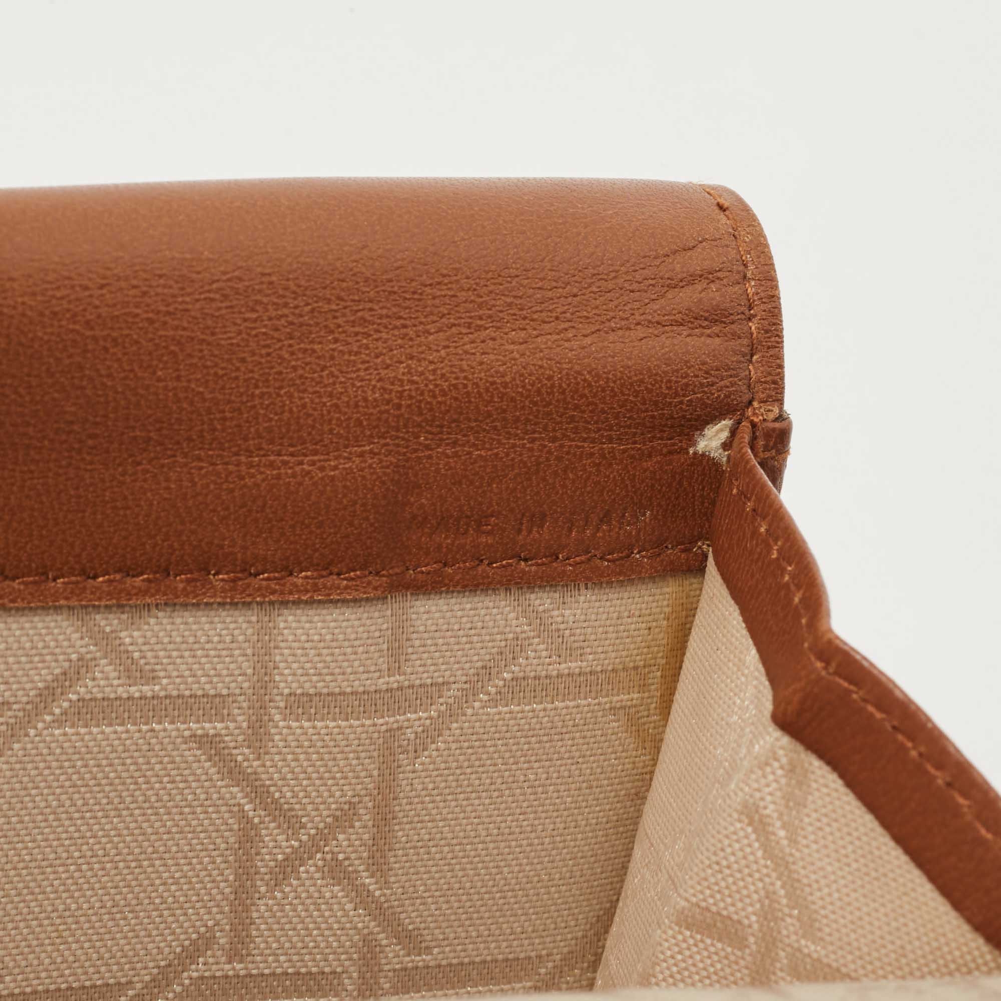 Dior Cannage Leather Double Flap Continental Wallet