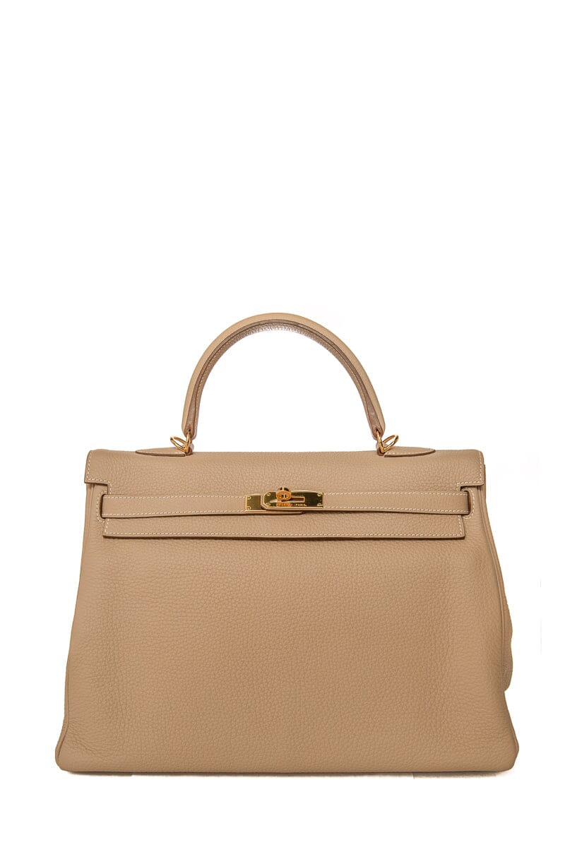 HermÃƒÆ’Ã‚Â¨s Argile Grain Kelly 35  Togo GHW  Handbag
