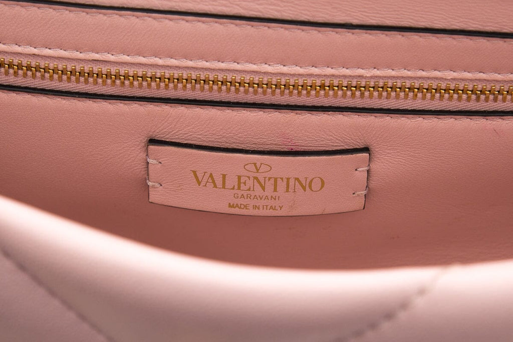 Valentino Pink Roman Stud Shoulder Bag