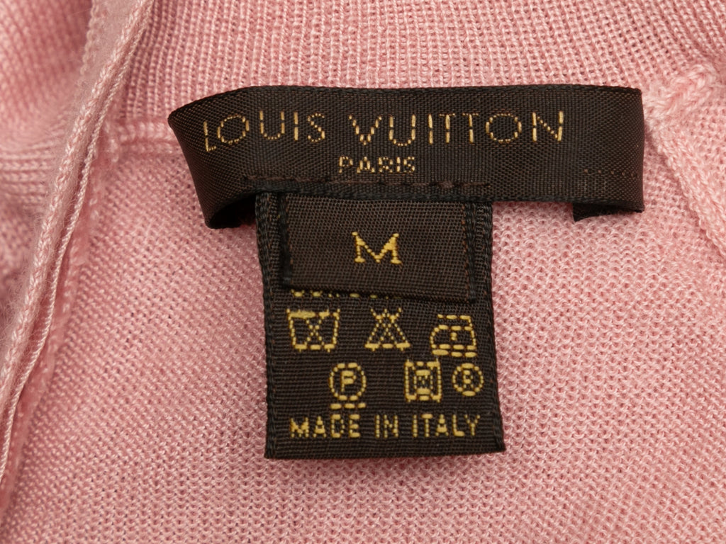 Light Pink Louis Vuitton Cashmere Mock Neck Sweater Size US M