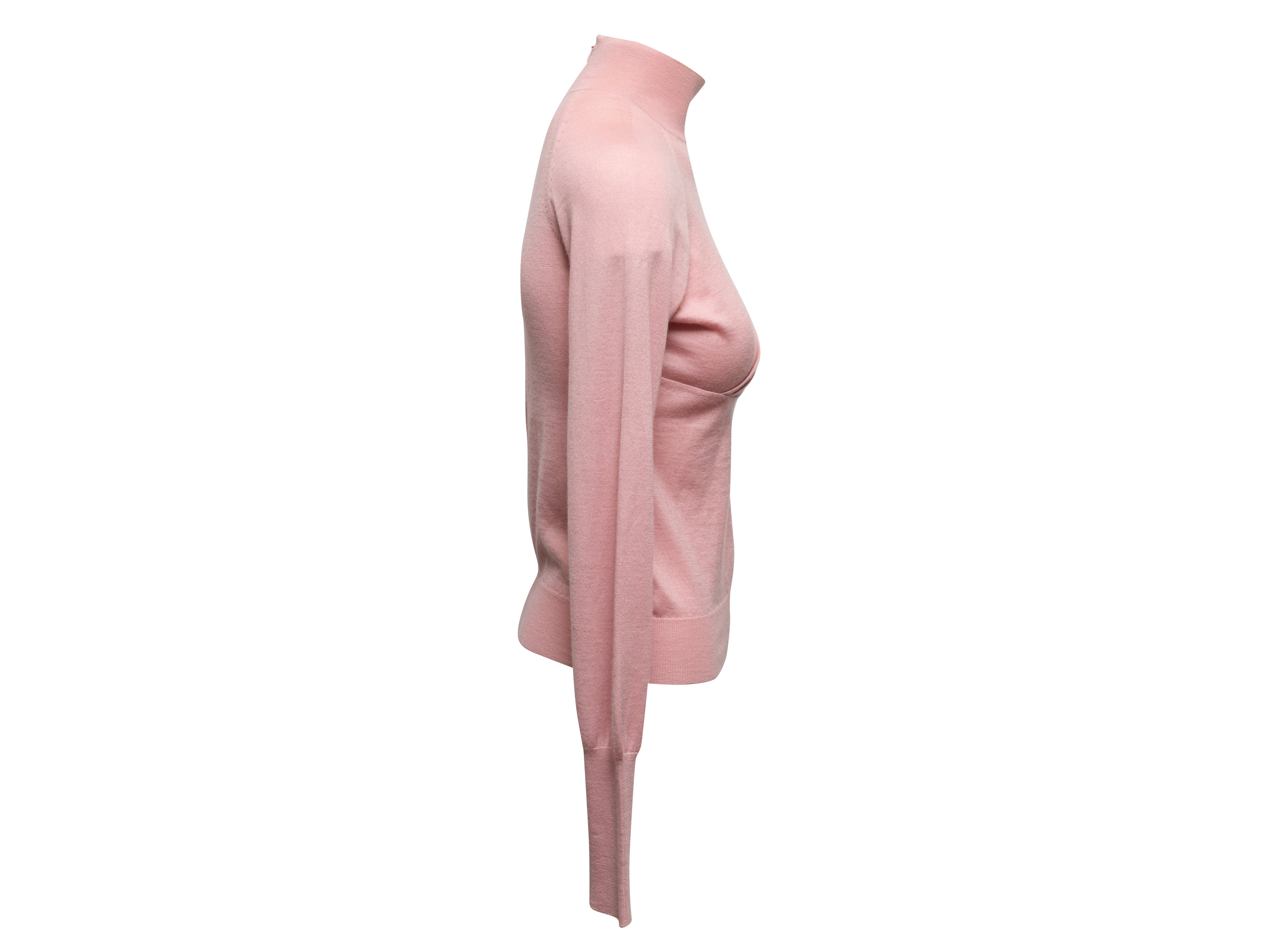 Light Pink Louis Vuitton Cashmere Mock Neck Sweater Size US M