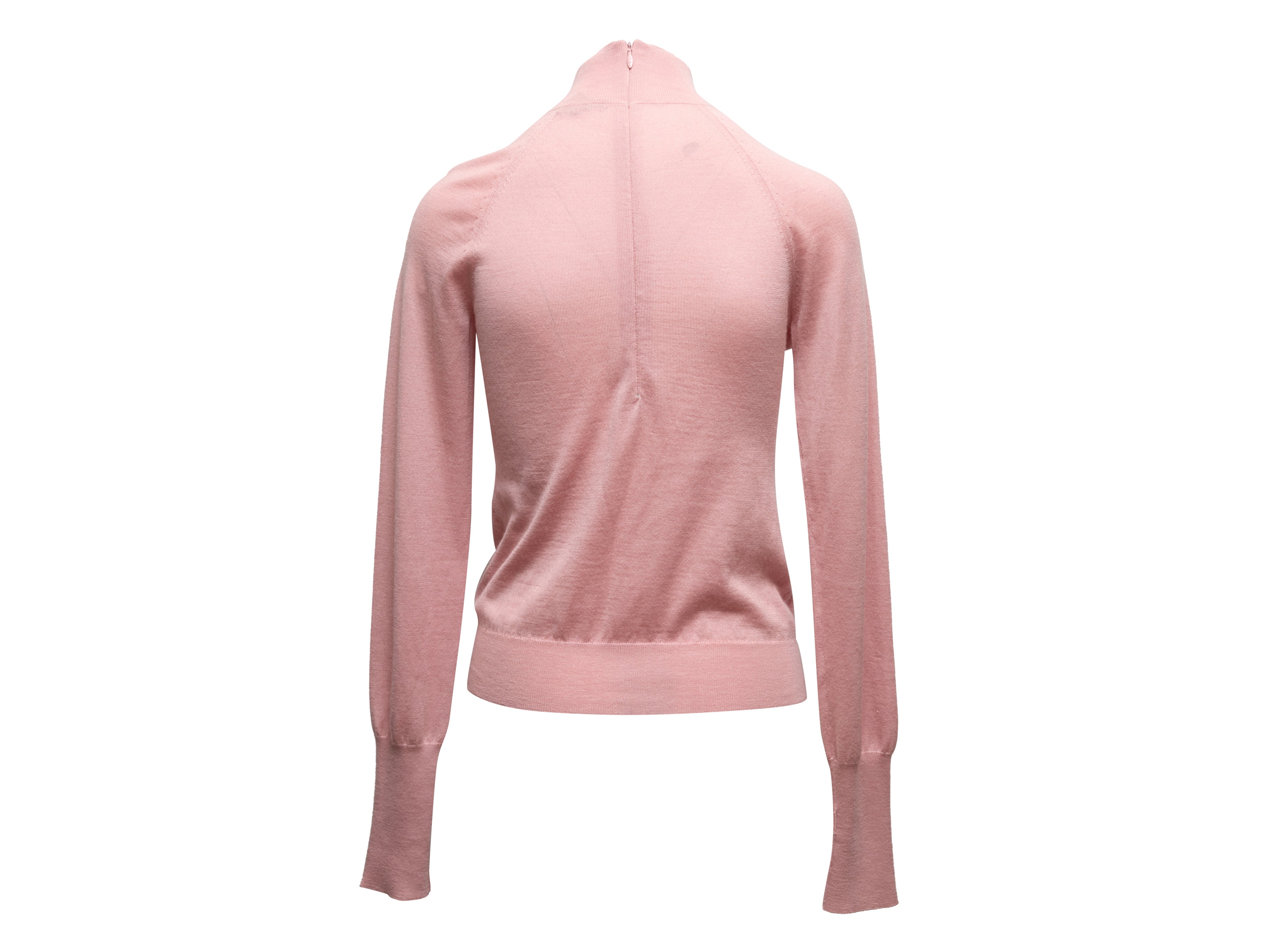 Light Pink Louis Vuitton Cashmere Mock Neck Sweater Size US M