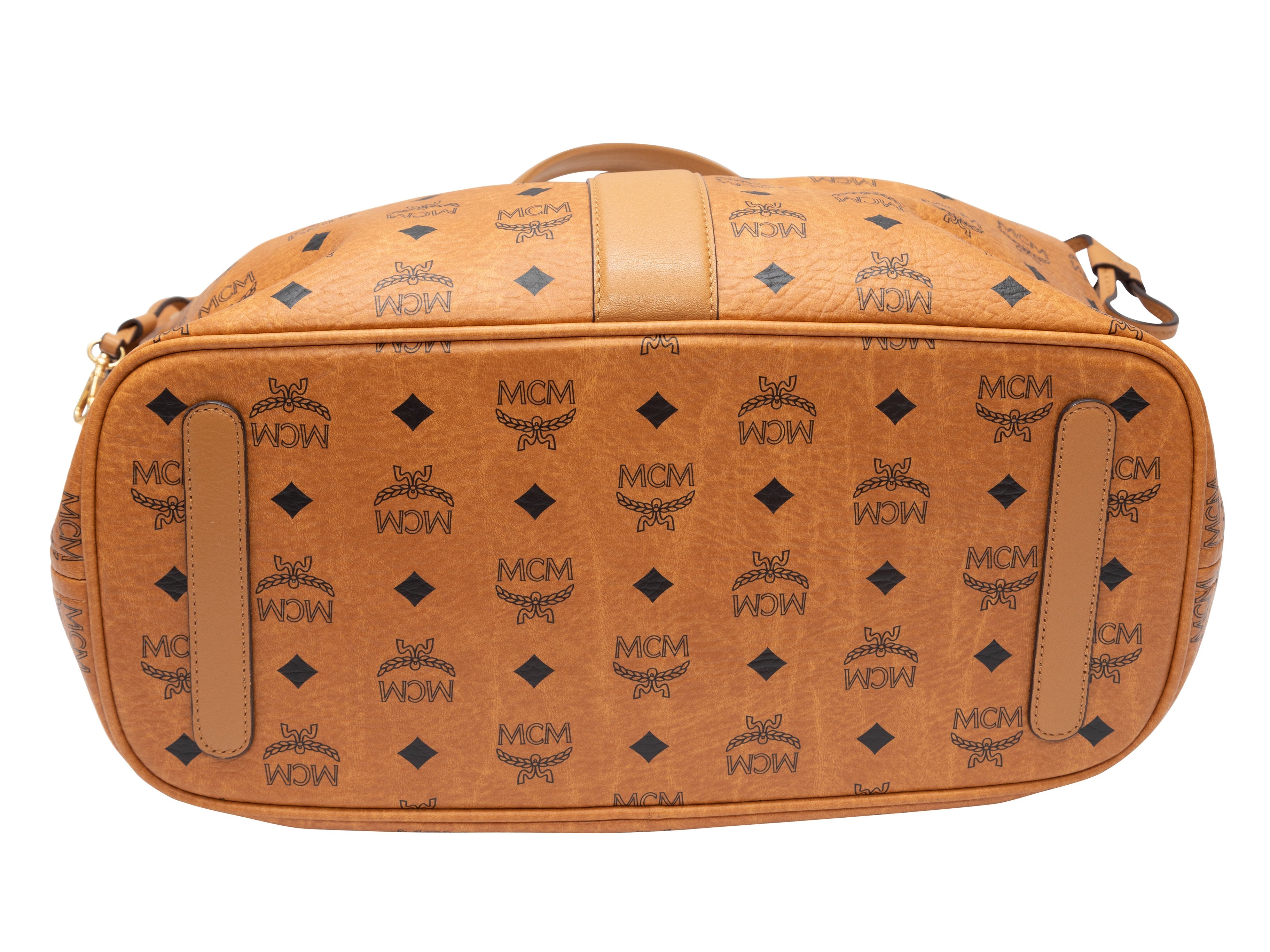 Tan & Black MCM Liz Reversible Tote Bag