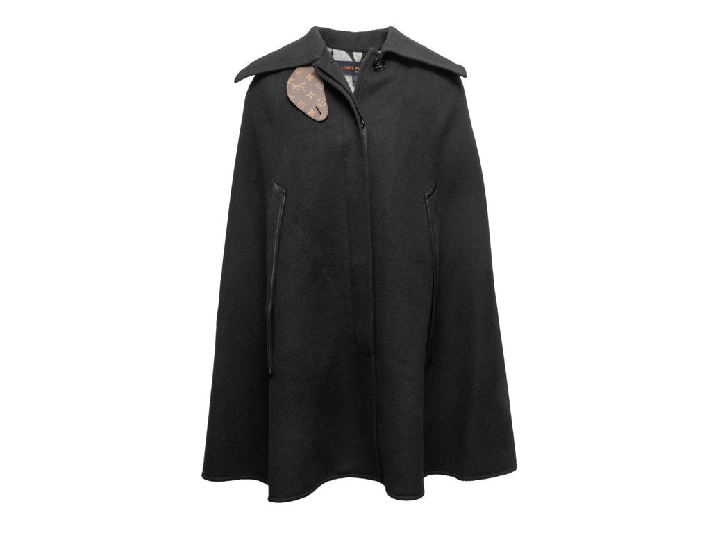 Black Louis Vuitton Wool Cape Size EU 36