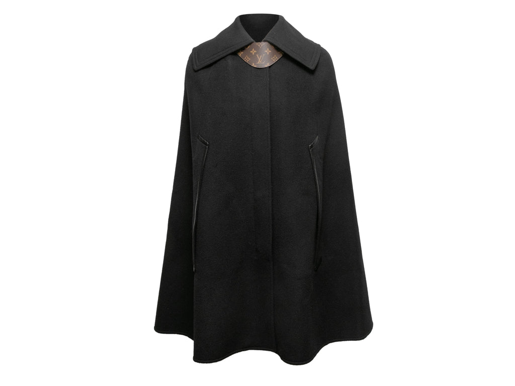 Black Louis Vuitton Wool Cape Size EU 36