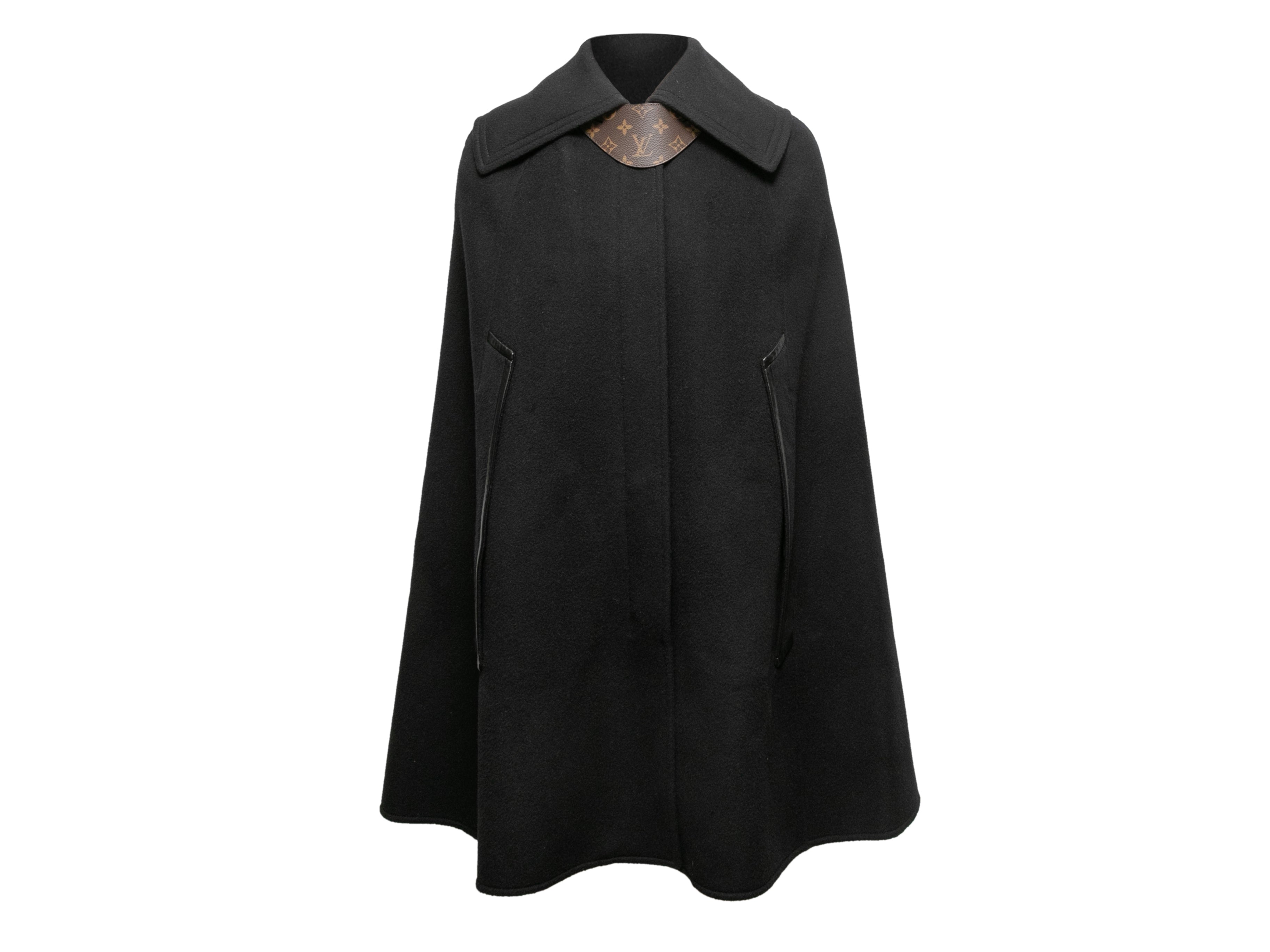 Black Louis Vuitton Wool Cape Size EU 36