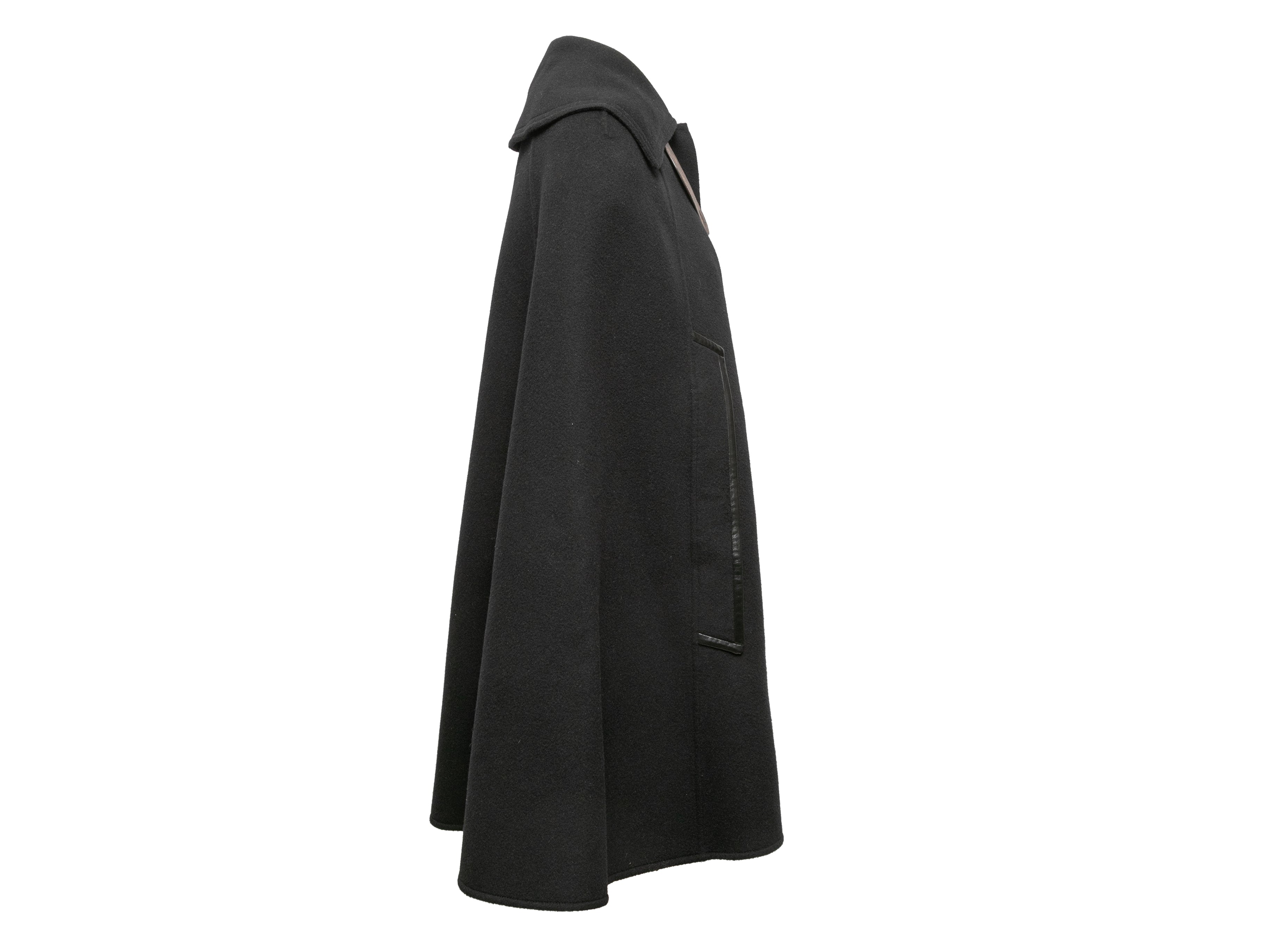 Black Louis Vuitton Wool Cape Size EU 36