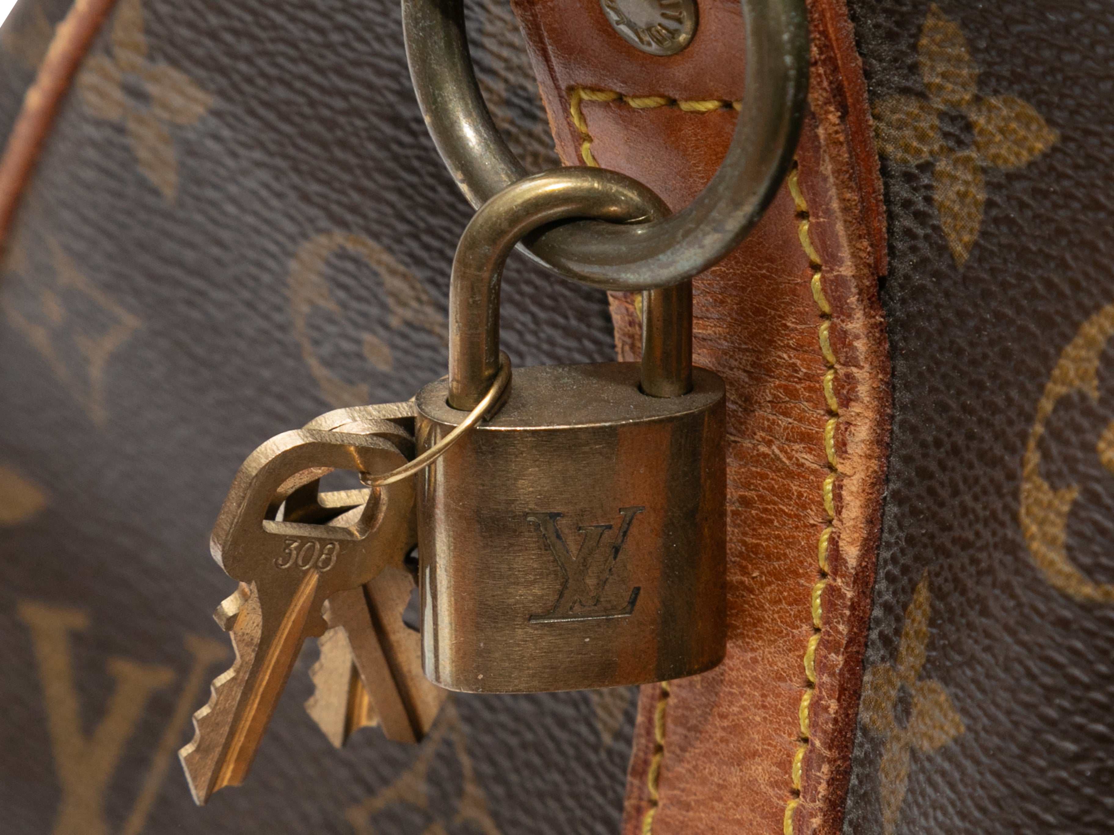 Brown Louis Vuitton 1989 Keepall Bandouliere 45 Bag