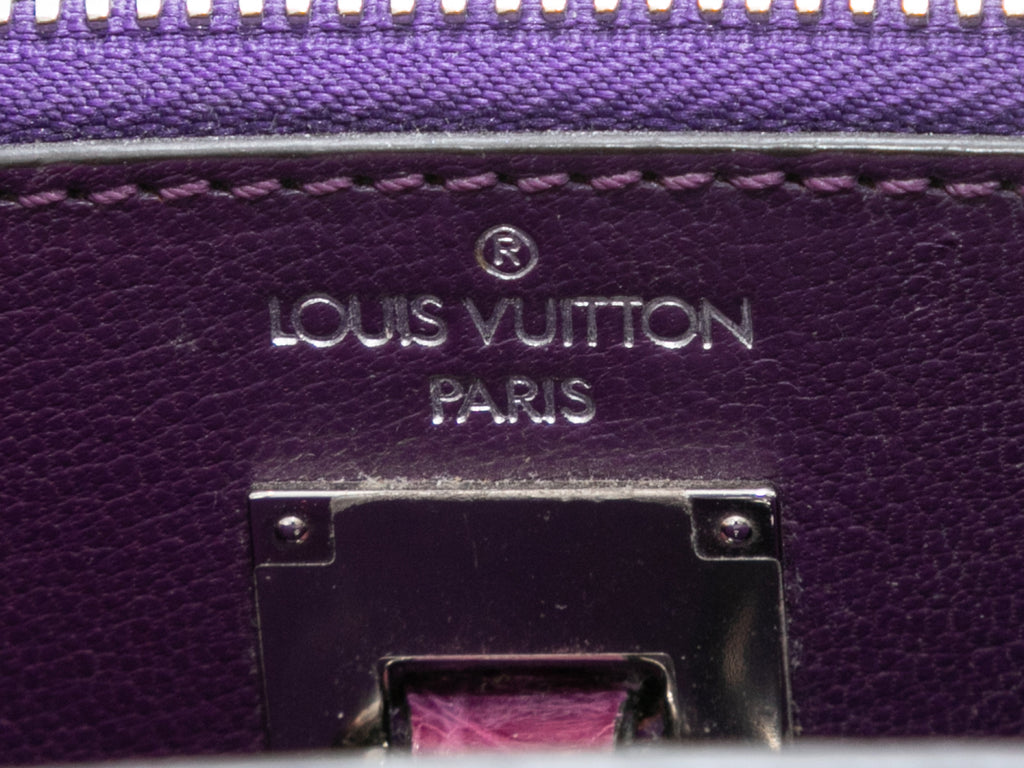 Purple Louis Vuitton Crocodile City Steamer MM Handbag