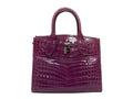 Purple Louis Vuitton Crocodile City Steamer MM Handbag