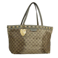 GUCCI GG Crystal Tote Bag Beige Gold 207291 100022