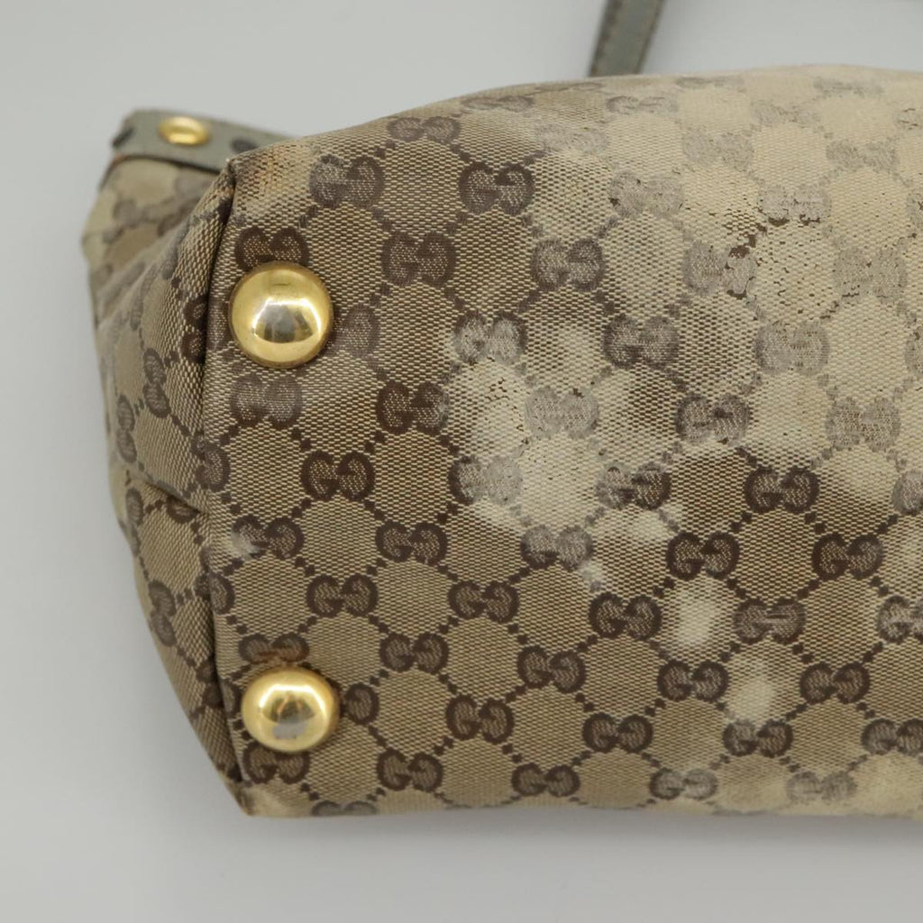 GUCCI GG Crystal Tote Bag Beige Gold 207291 100022