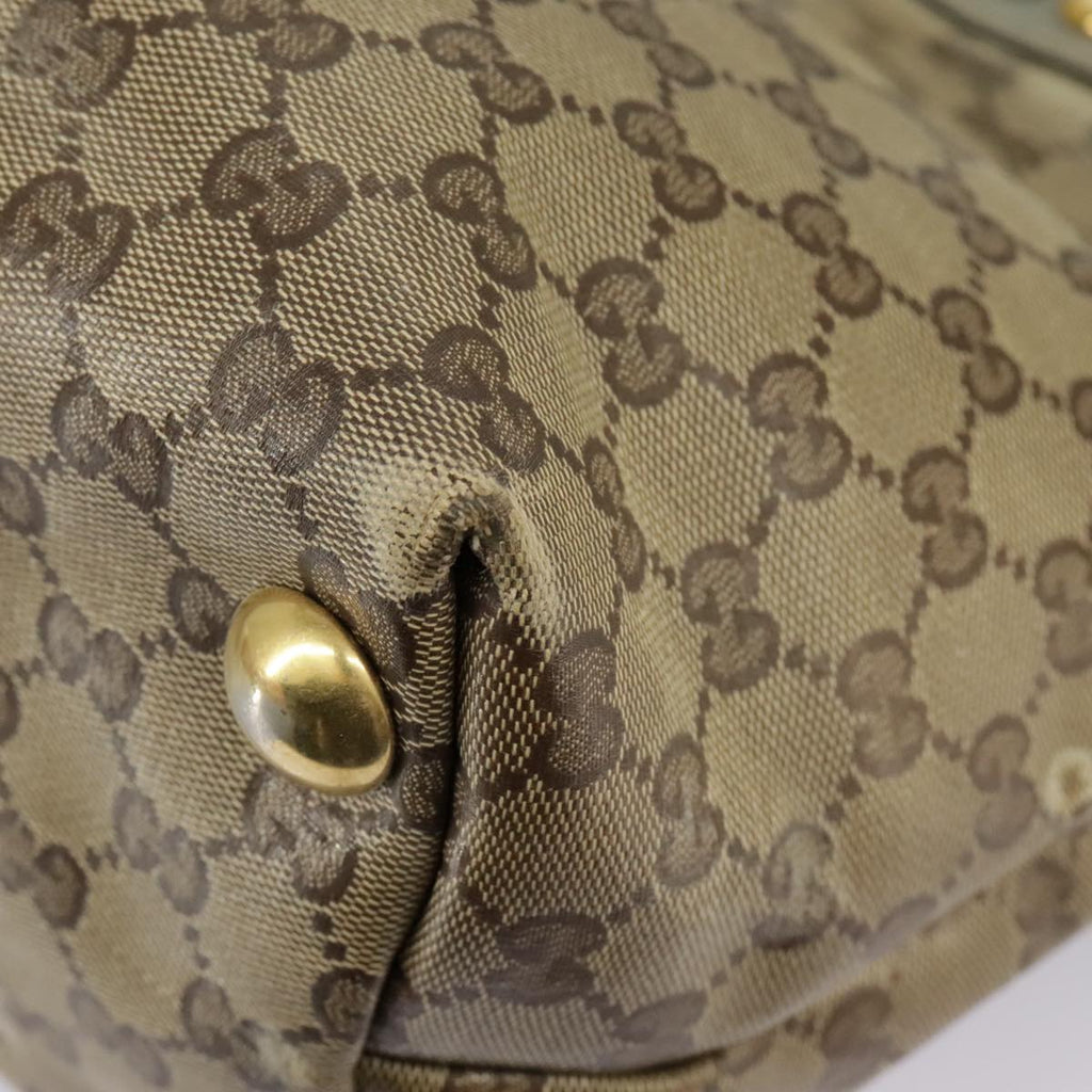 GUCCI GG Crystal Tote Bag Beige Gold 207291 100022