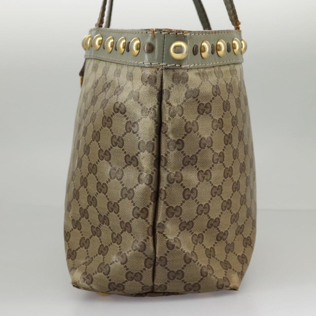 GUCCI GG Crystal Tote Bag Beige Gold 207291 100022