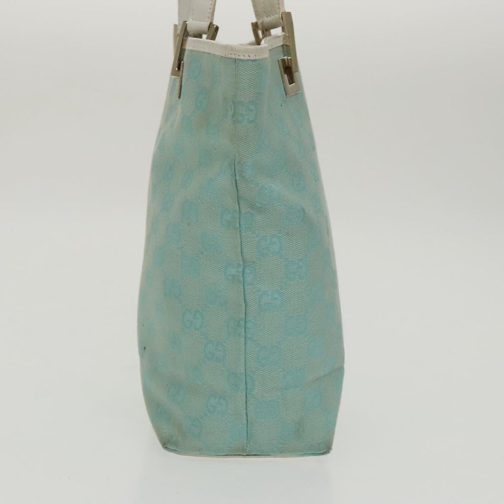 GUCCI GG Canvas Hand Bag Light Blue Gold 002 1099 100023