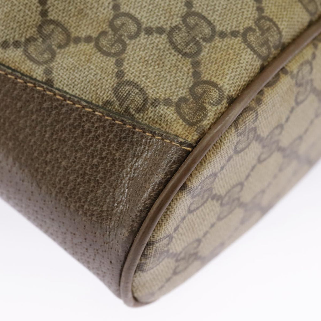 GUCCI GG Supreme Web Sherry Line Shoulder Bag PVC Beige 41 02 034 100025
