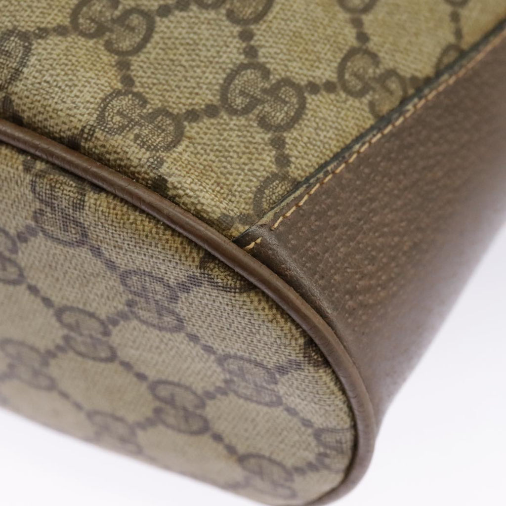 GUCCI GG Supreme Web Sherry Line Shoulder Bag PVC Beige 41 02 034 100025