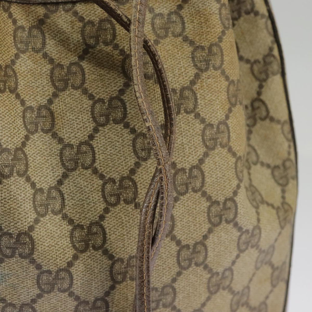 GUCCI GG Supreme Web Sherry Line Shoulder Bag PVC Beige 41 02 034 100025