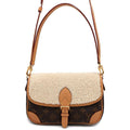 LOUIS VUITTON Diane NM BrownM46317 Monogram Shearling Size PM