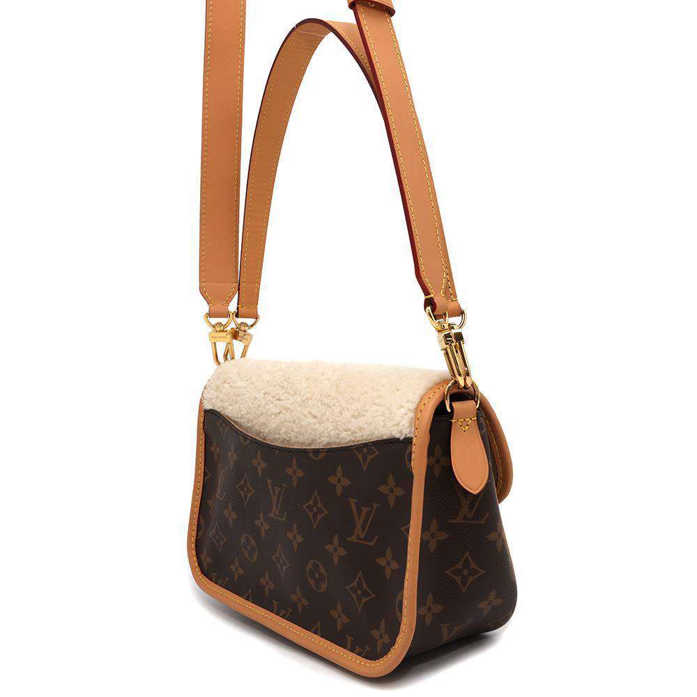 LOUIS VUITTON Diane NM BrownM46317 Monogram Shearling Size PM