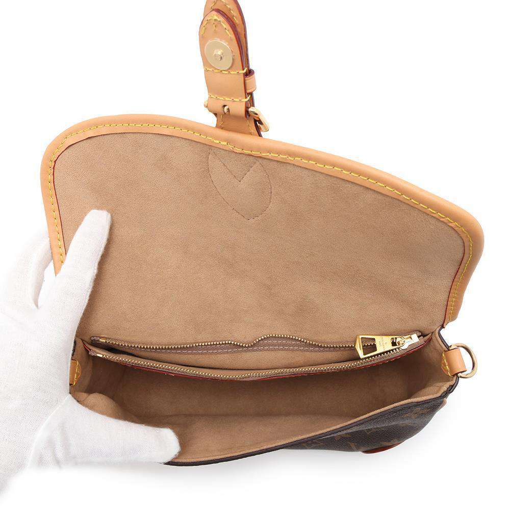 LOUIS VUITTON Diane NM BrownM46317 Monogram Shearling Size PM