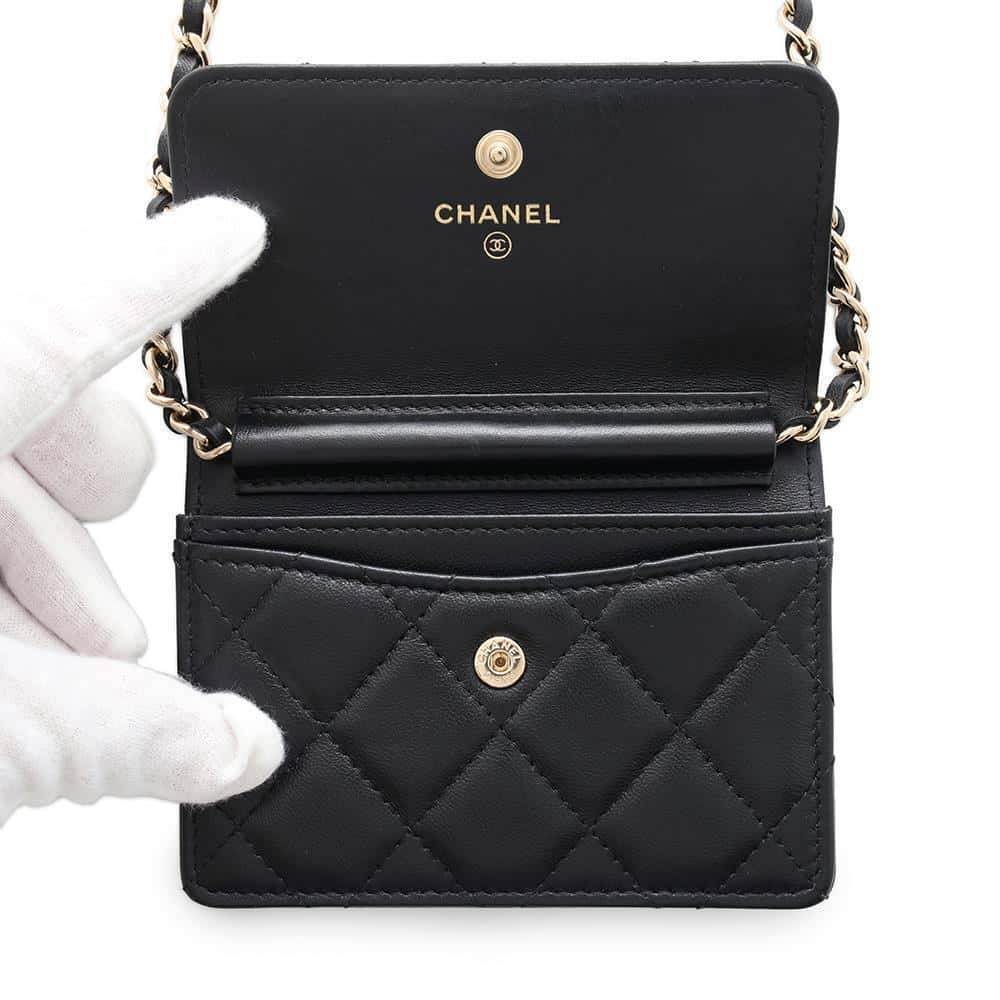CHANEL Chain wallet BlackAP2163 Lambskin