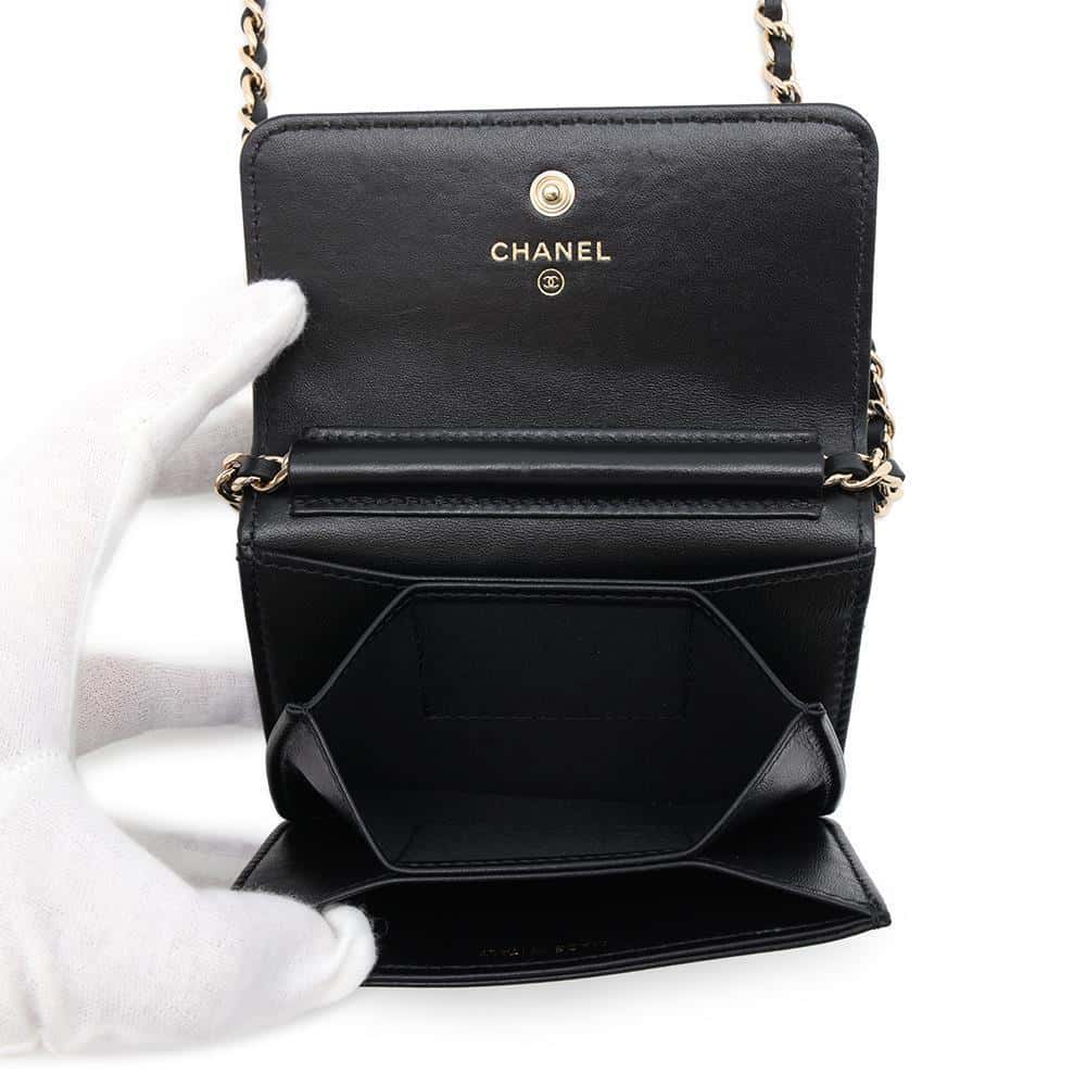 CHANEL Chain wallet BlackAP2163 Lambskin