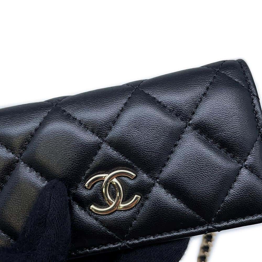 CHANEL Chain wallet BlackAP2163 Lambskin