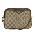 GUCCI GG Supreme Shoulder Bag PVC Beige Gold 97 02 068 100038
