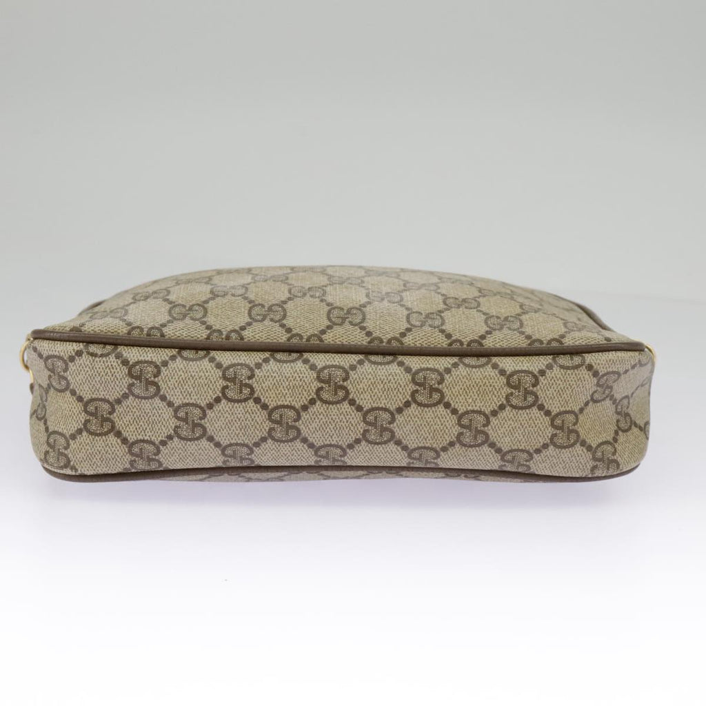 GUCCI GG Supreme Shoulder Bag PVC Beige Gold 97 02 068 100038