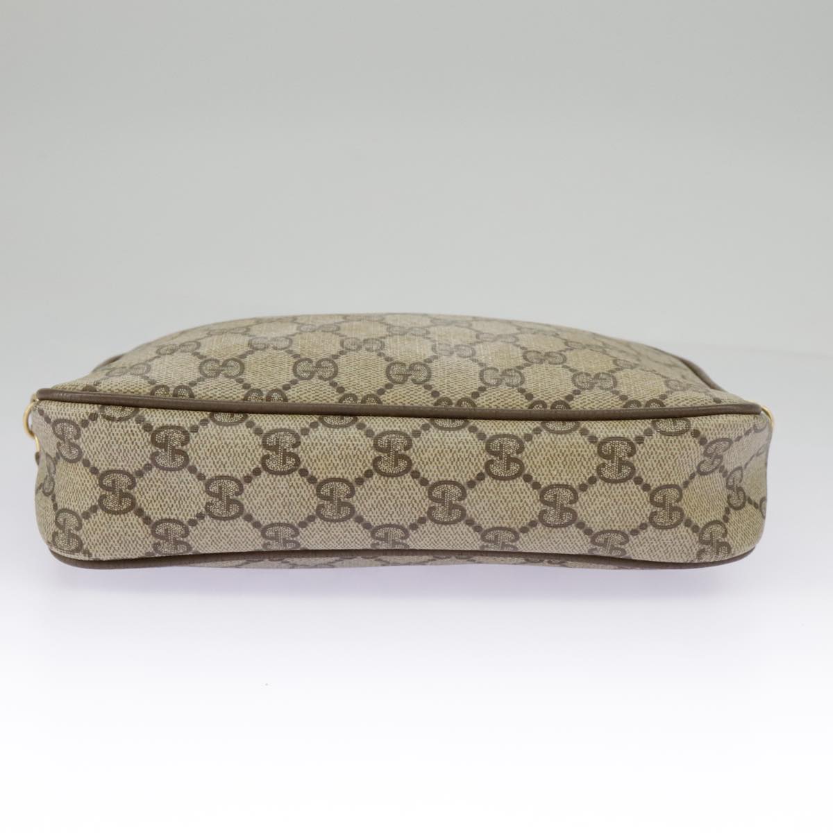 GUCCI GG Supreme Shoulder Bag PVC Beige Gold 97 02 068 100038