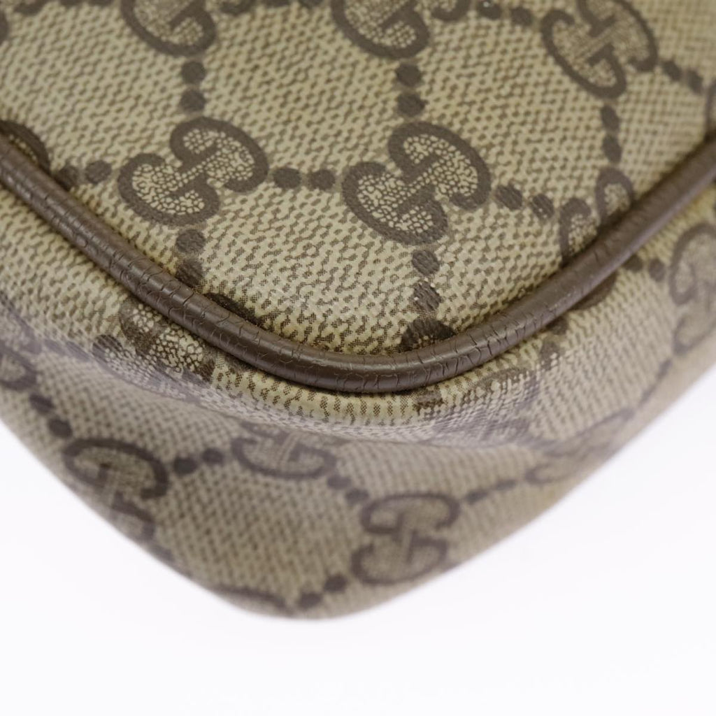 GUCCI GG Supreme Shoulder Bag PVC Beige Gold 97 02 068 100038
